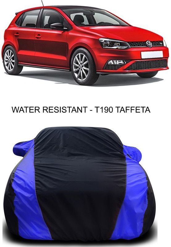 AUTOGARH Car Cover For Volkswagen Polo (With Mirror Pockets)  (Black, Blue)