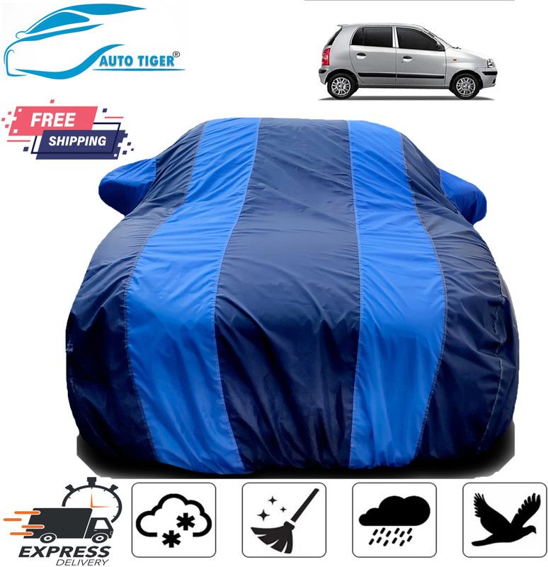 AutoTiger Car Cover For Hyundai Santro Xing (With Mirror Pockets)  (Blue, Blue)