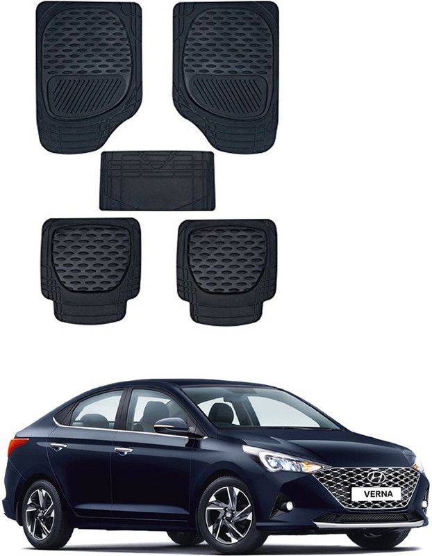RONISH PVC Standard Mat For Hyundai Verna  (Black)