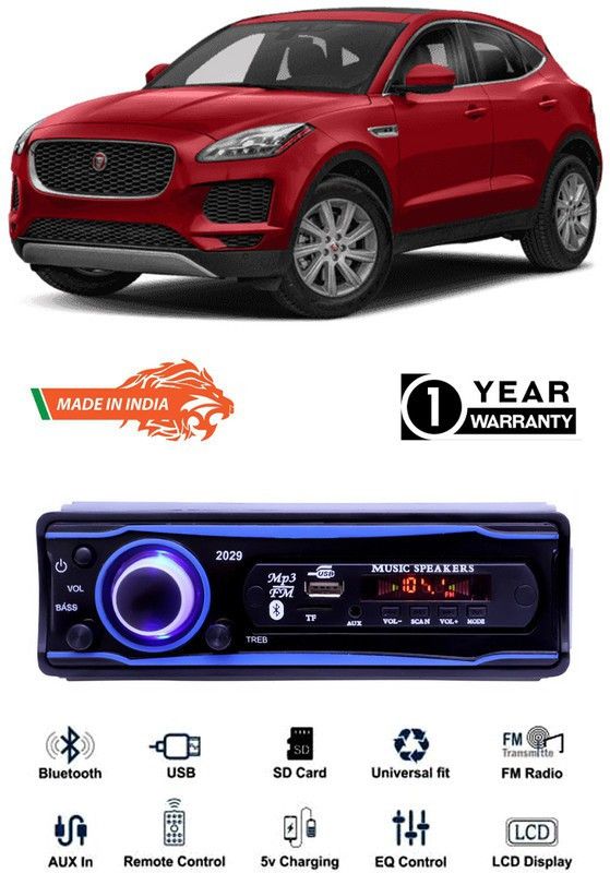 Genipap Blue 2029 USB/AUX/SD/BLUETOOTH/FM/MP3 BOOM MASTER STANDARD- GP217 Car Stereo  (Single Din)