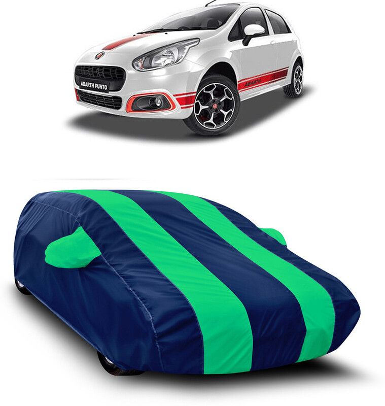 AutoTiger Car Cover For Fiat Abarth Punto (With Mirror Pockets)  (Blue, Green)