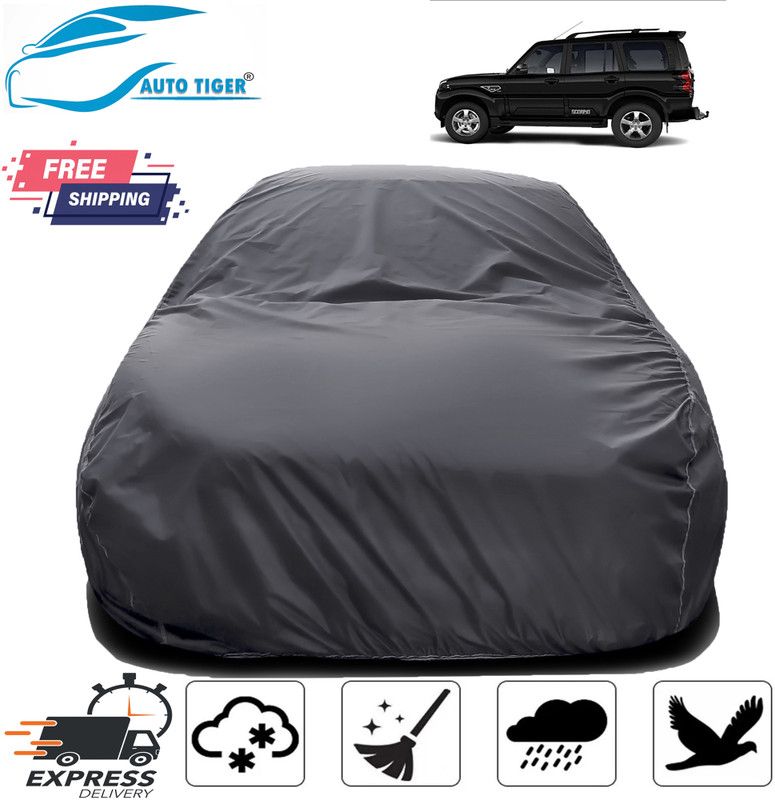 AutoTiger Car Cover For Mahindra Scorpio (Without Mirror Pockets)  (Multicolor, For 2019, 2020, 2021, 2022 Models)