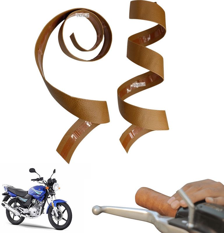 Dhe Best BikeLeatherette Handle Grip Wrap Tan For Royal Enfield Continental GT Handle Bar Grip For Royal Enfield Continental GT  (Pack of 2)