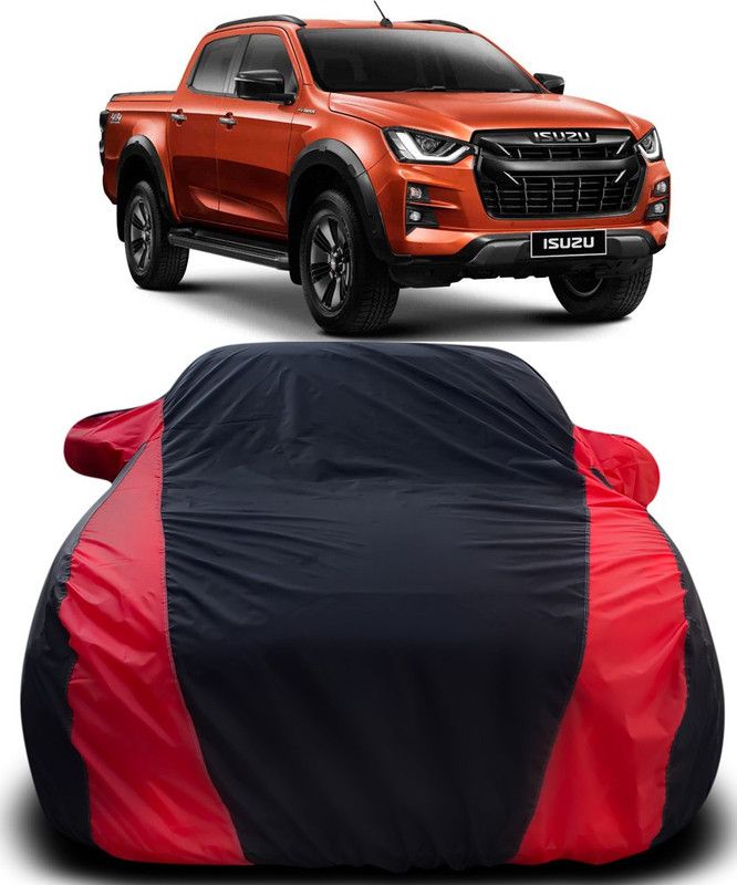 Genipap Car Cover For Isuzu DMAX (With Mirror Pockets)  (Black, Red)