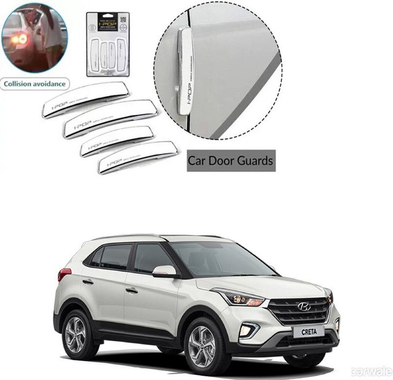 Etradezone Plastic Car Door Guard  (White, Pack of 4, Hyundai, Creta)