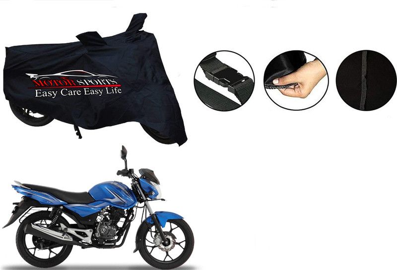 MotorSports Two Wheeler Cover for Bajaj  (Discover 110, Black)