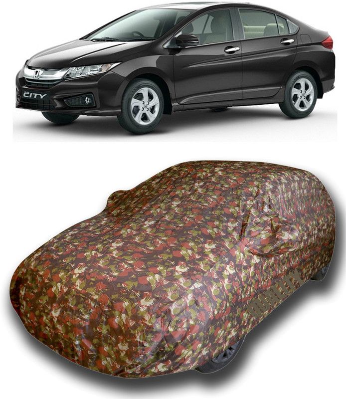 SanginiSang Car Cover For Honda City i-Vtec (With Mirror Pockets)  (Multicolor)