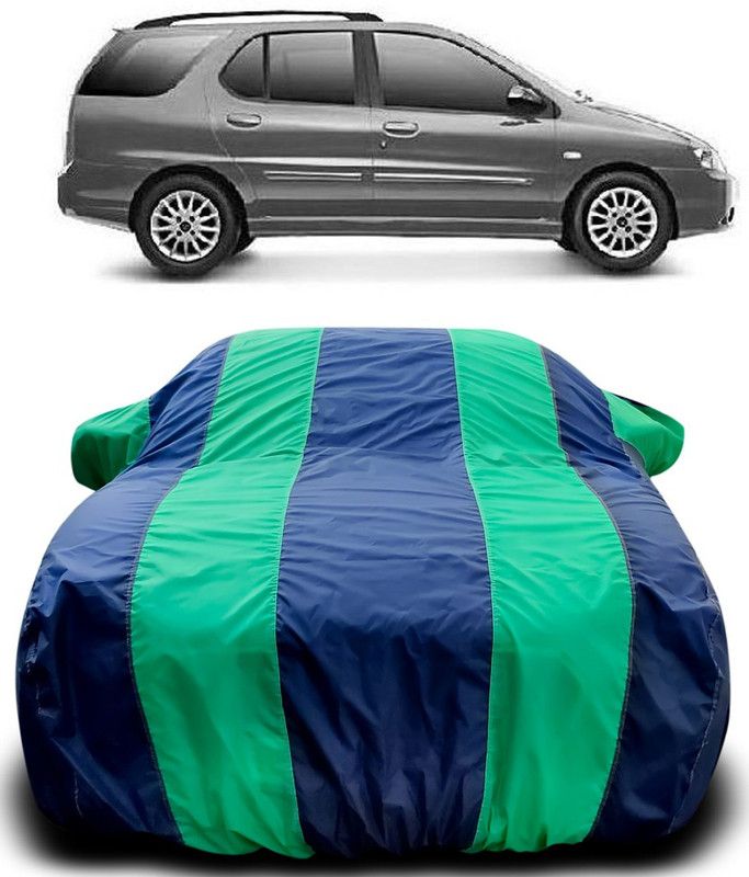 MoTRoX Car Cover For Tata Indigo Marina (With Mirror Pockets)  (Blue, Green)