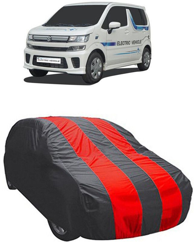 AUTOGARH Car Cover For Maruti Suzuki Wagon R EV (With Mirror Pockets)  (Red, Grey)