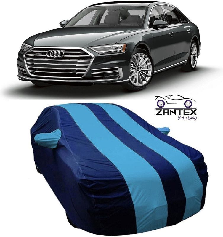 ZANTEX Car Cover For Audi A8 (With Mirror Pockets)  (Blue)