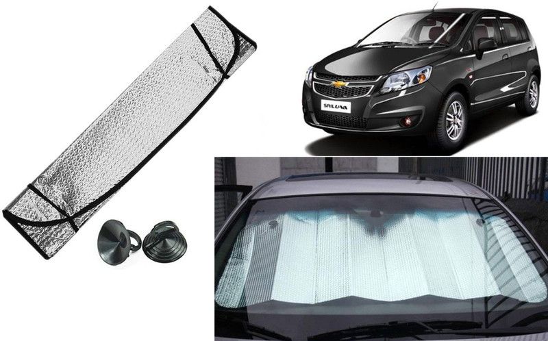 Auto Kite Dashboard, Rear Window Sun Shade For Chevrolet Sail UVA  (Silver, Black)