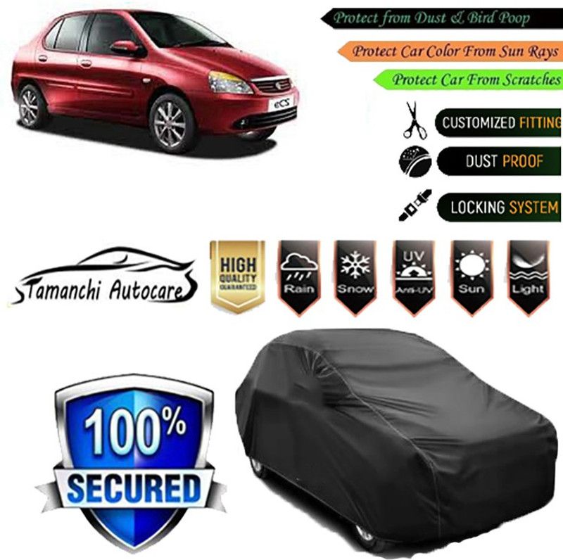 Tamanchi Autocare Car Cover For Tata Indigo  (Black)