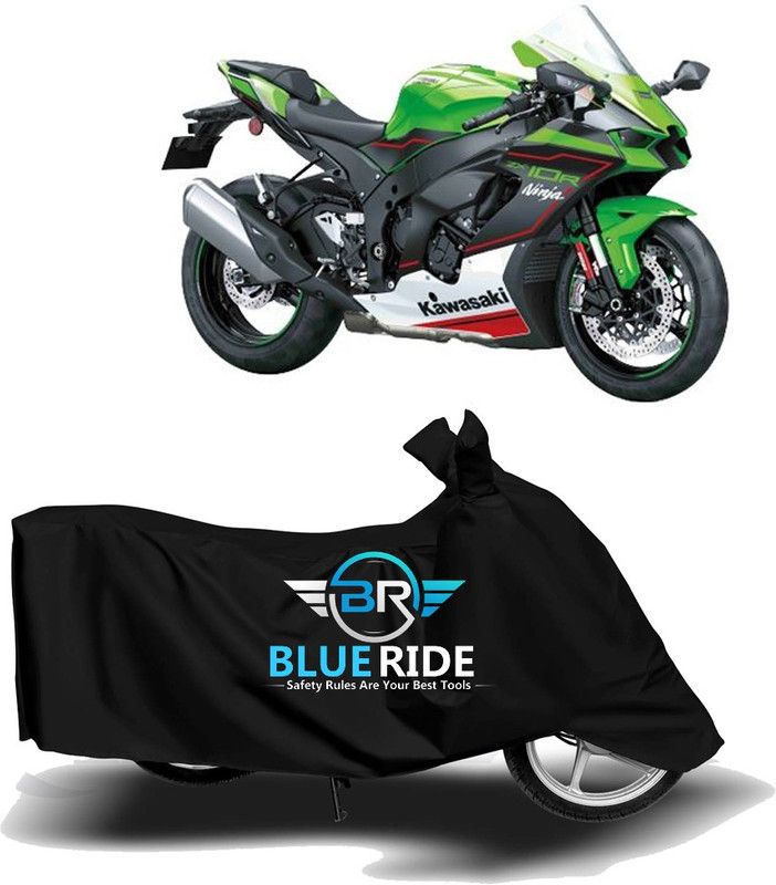 BLUERIDE Two Wheeler Cover for Kawasaki  (Ninja ZX 10R, Black)