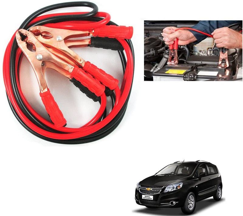 AuTO ADDiCT Car 500Amp Heavy Duty Battery booster cable for Chevrolet Sail Uva 7.5 ft Battery Jumper Cable  (Pack of 2)