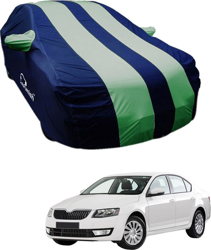 AutoFurnish Car Cover For Skoda Octavia (With Mirror Pockets)  (Blue, Green)