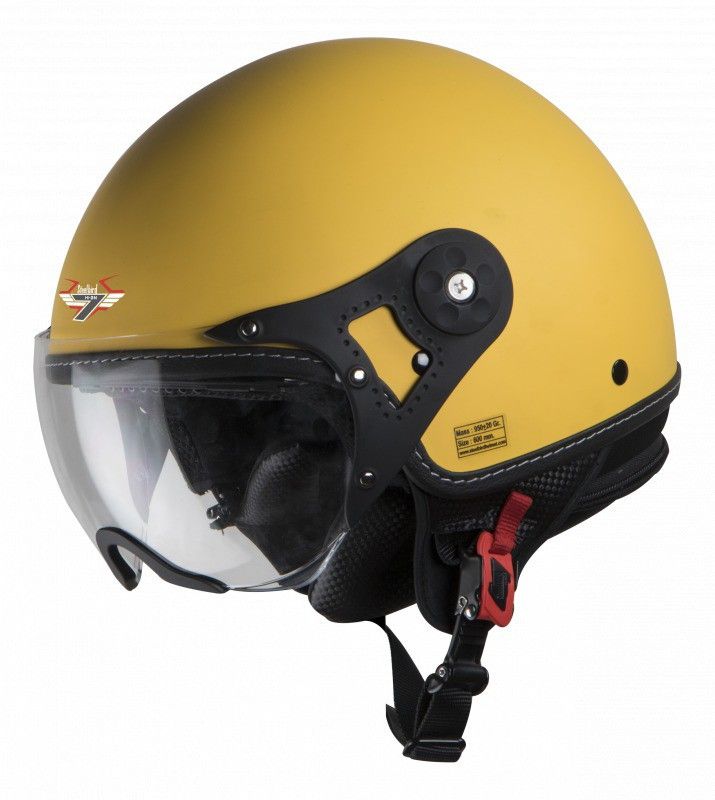 Steelbird SBH-10 BUNKER Motorbike Helmet  (Matt Moon Yellow Plain Visor)