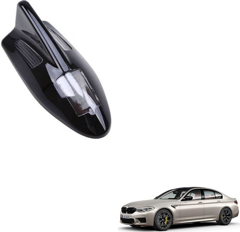 SEMAPHORE Solar Led Car Roof Spoiler Shark Fin Shape Antenna Decorative Light For BMW M Series Whip Vehicle Antenna