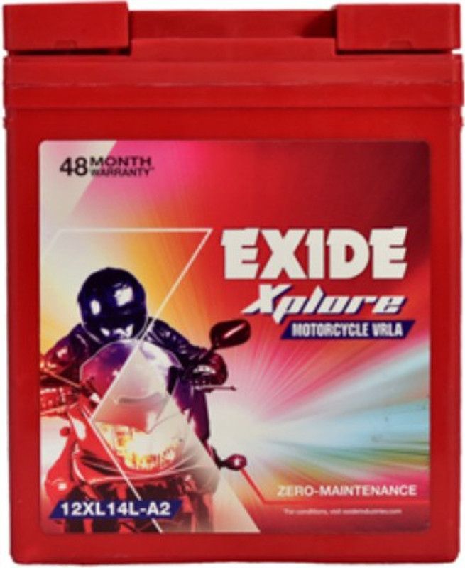 EXIDE XPLORE (12XL14L-A2) 14 Ah Battery for Bike