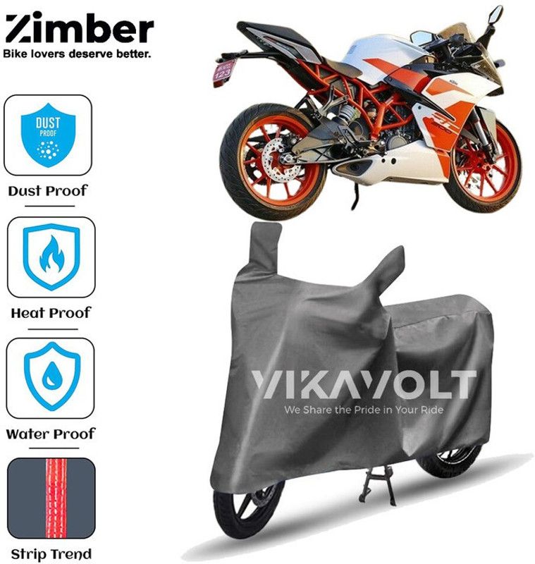ZIMBER Two Wheeler Cover for KTM  (RC 200, Grey)