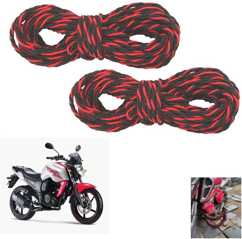 HJZG Hj59 Bike Leg Guard Rope red Bike Rope Leg Guard Rassi pack of 2 Bike Crash Guard Rope  (Bajaj, Hero, Honda, JAWA, Yamaha, TVS, Royal Enfield, Mahindra, Kawasaki, Universal For Bike)
