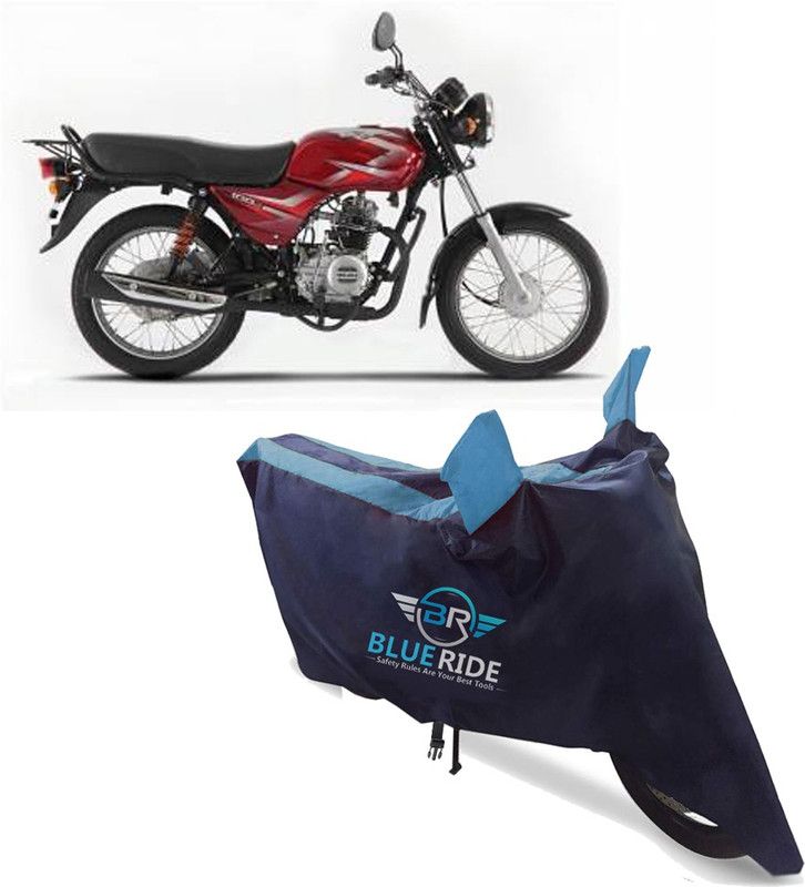 BLUERIDE Two Wheeler Cover for Bajaj  (CT 100, Blue)