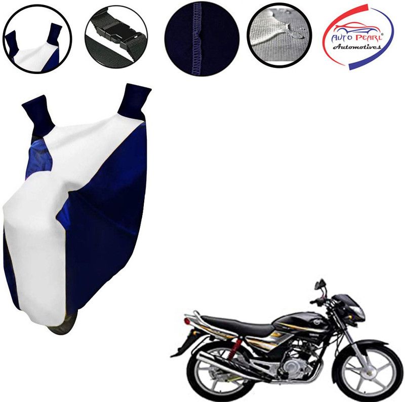 AUTO PEARL Two Wheeler Cover for Yamaha  (Libero LX, White, Blue)