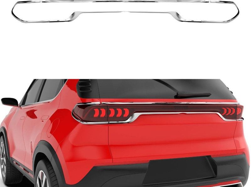 Goodzup kia sonet tail lamp garnish model year 2020 to 2022 Chrome Kia NA Rear Garnish