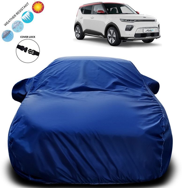 Purpleheart Car Cover For Kia Soul EV (With Mirror Pockets)  (Blue)