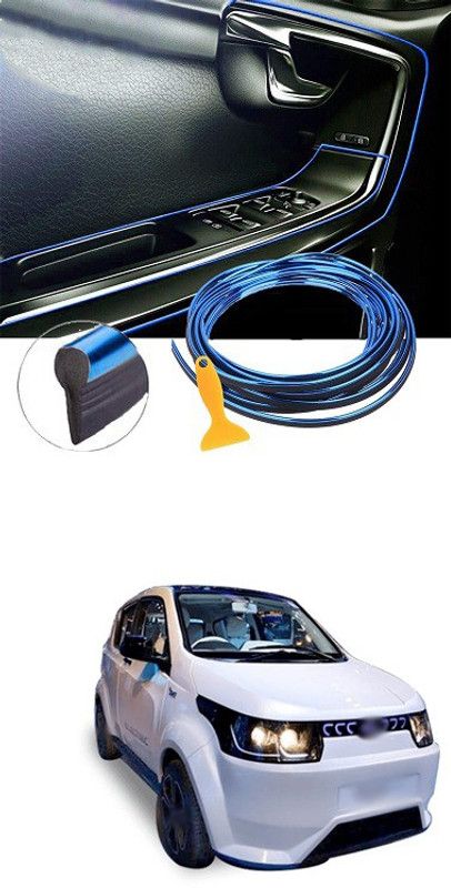 PECUNIA Car Interior Trim Strips-16.4ft/5M Universal Car Gap Fillers Automobile Moulding Line Decorative Accessories DIY Flexible Strip Garnish Accessory with Installing Tool (blue)e114 Car Beading Roll For Bumper, Trunk  (5 m)