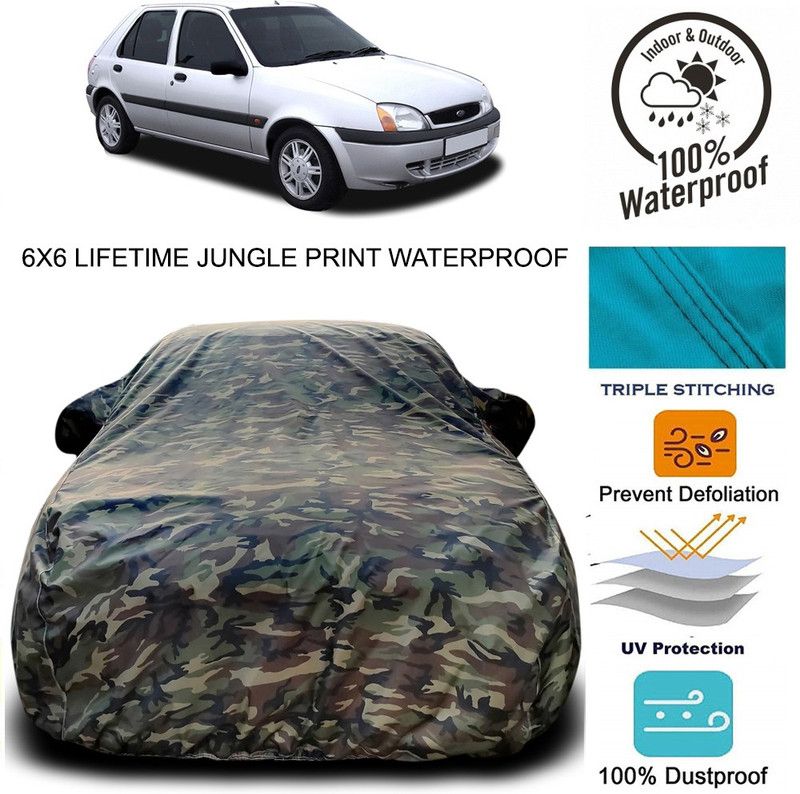 NUMBOR ONE Car Cover For Ford Fiesta Old (With Mirror Pockets)  (Multicolor)