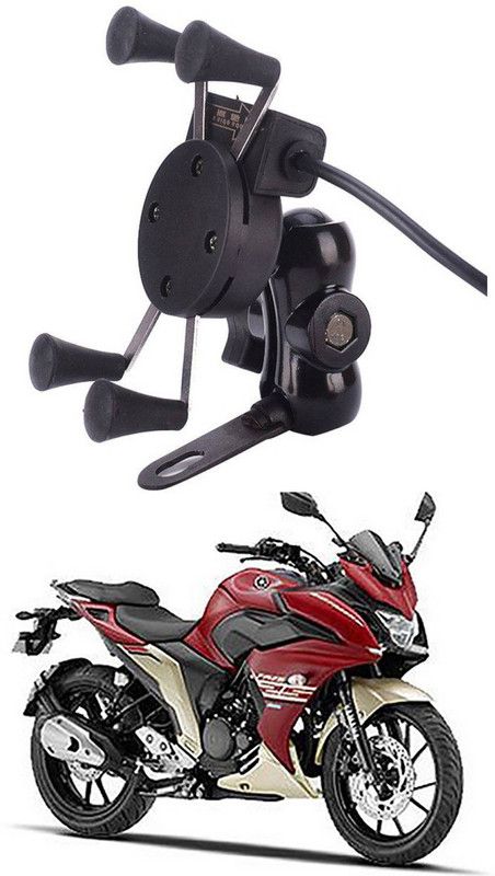 Enfield Works X-Grip Mobile Holder With USB Charger For Bike EW-2950 Bike Mobile Holder  (Black)