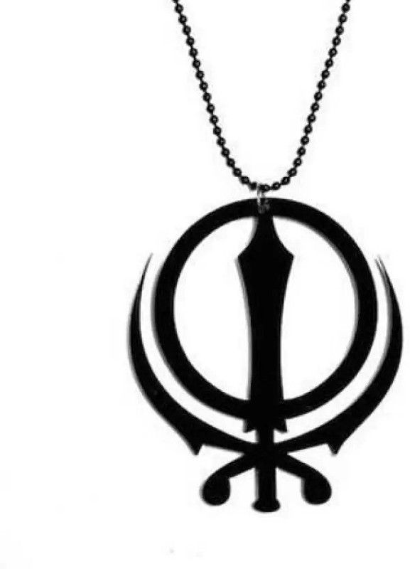 savytronics Acrylic 3d Khanda With Chain Car Hanging Ornament  (Pack of 1)