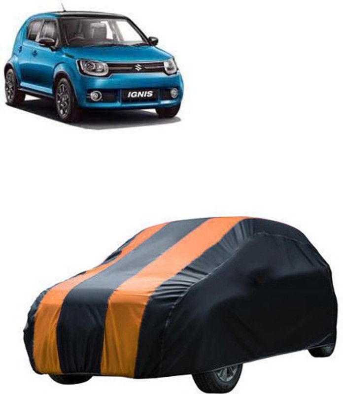 Kuchipudi Car Cover For Maruti Suzuki Ignis (Without Mirror Pockets)  (Black, Orange, For 2005, 2006, 2007, 2008, 2009, 2010, 2011, 2012, 2013, 2014, 2015, 2016, 2017, 2018, 2019, NA Models)