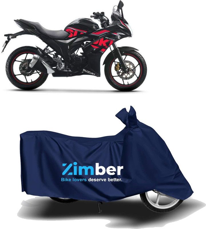 ZIMBER Two Wheeler Cover for Suzuki  (Gixxer SF, Blue)
