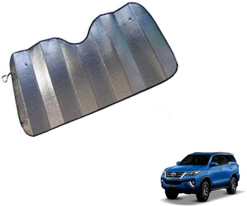 MOCKHE Dashboard Sun Shade For Toyota New Fortuner  (Silver)