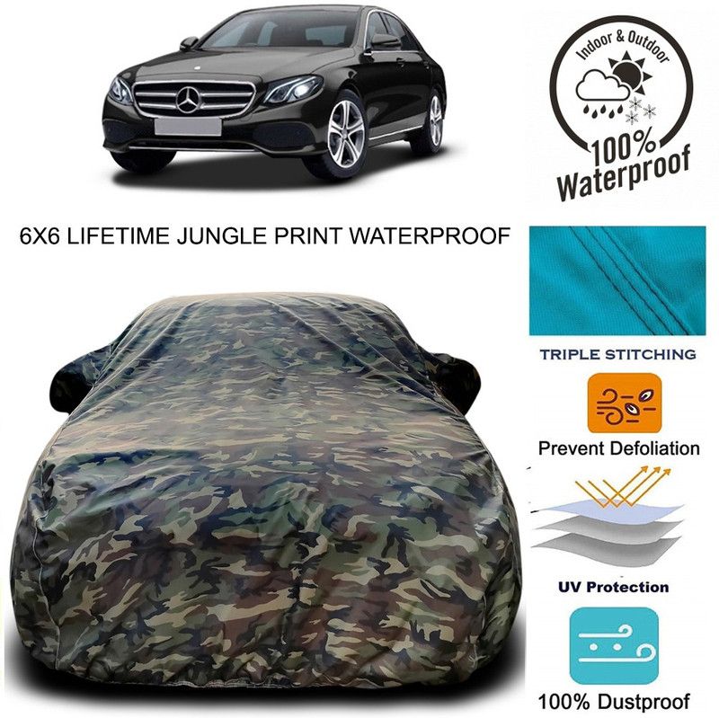 HAAMAR Car Cover For Mercedes Benz E220 (With Mirror Pockets)  (Green)