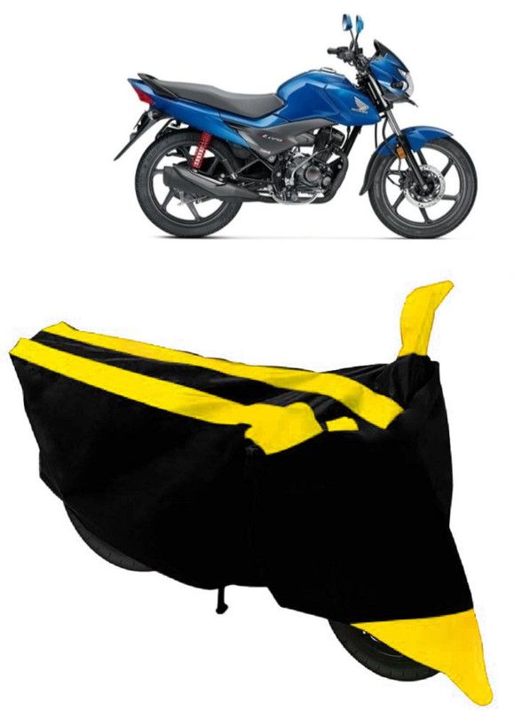 SHIVRAT Waterproof Two Wheeler Cover for Mahindra  (Flyte, Yellow, Black)