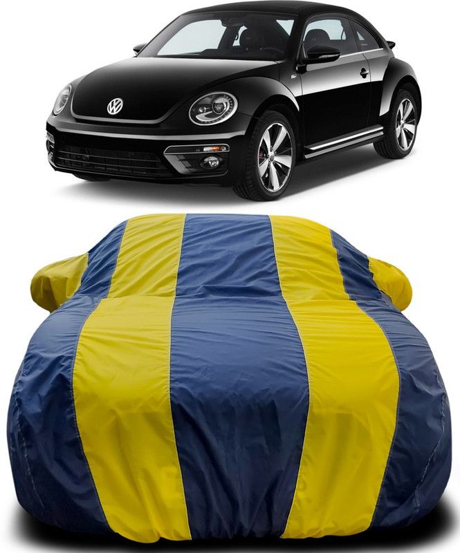 THE REAL ARV Car Cover For Volkswagen Beetle (With Mirror Pockets)  (Blue, Yellow)