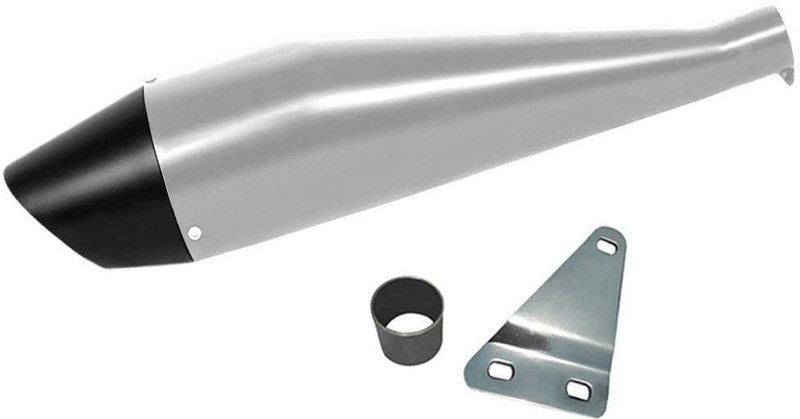 Supremechoice Dolphin Glasswool Exhaust silencer Royal Enfield Classic Chrome Full Exhaust System  (Mild Steel)