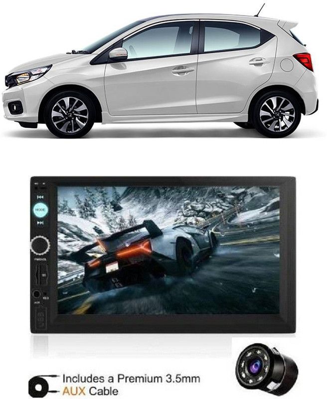Dvis 7Inch HD DoubleDin TouchScreen with Rear View Camera Support With Camera D-607 Car Stereo  (Double Din)