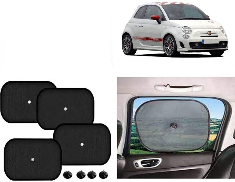 FINCOSTA Side Window Sun Shade For Fiat 500 Abarth  (Black)
