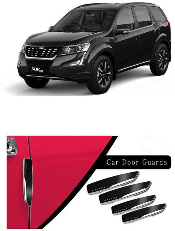 Etradezone Plastic Car Door Guard  (Black, Silver, Pack of 4, Mahindra, XUV 500)