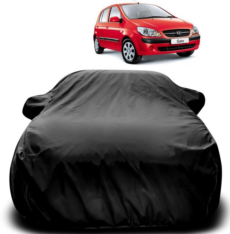 Purpleheart Car Cover For Hyundai Getz Prime (With Mirror Pockets)  (Black)