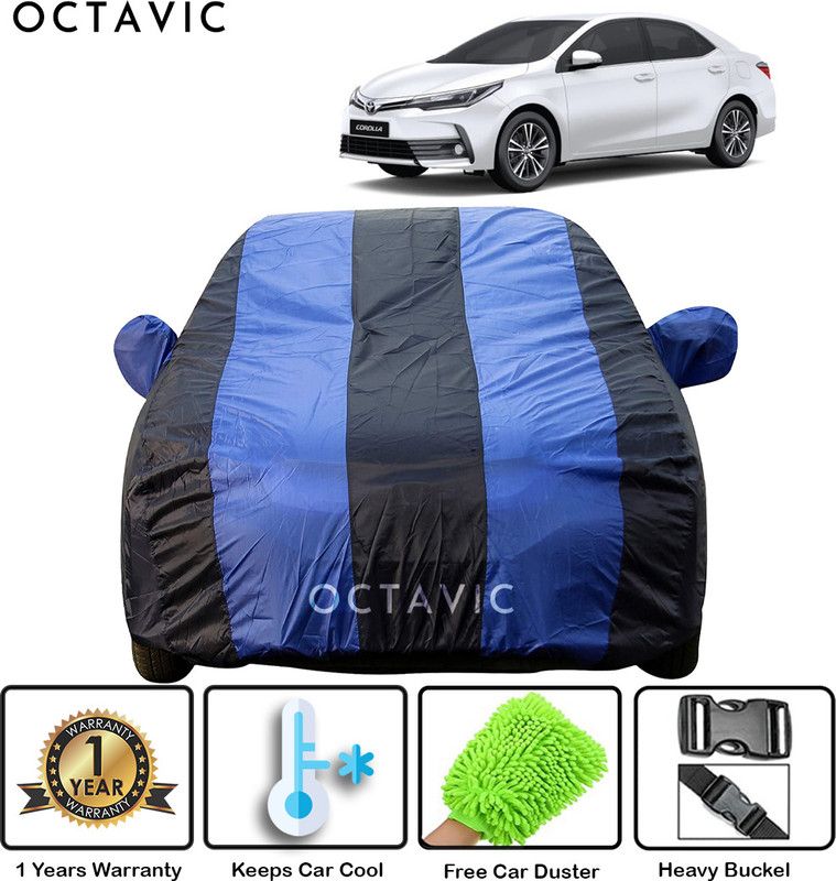 octavic Car Cover For Toyota Corolla Altis (With Mirror Pockets)  (Blue)