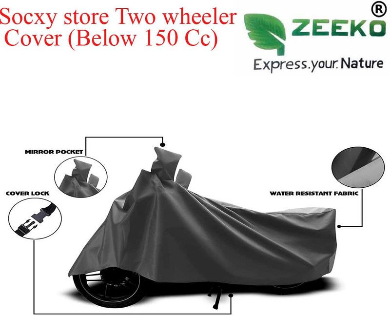 zeeko Two Wheeler Cover for Vespa  (Scooty, Grey)