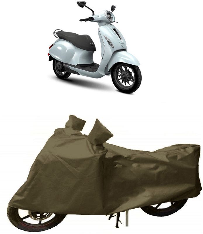 SHIVRAT Two Wheeler Cover for Bajaj  (Chetak, Green)