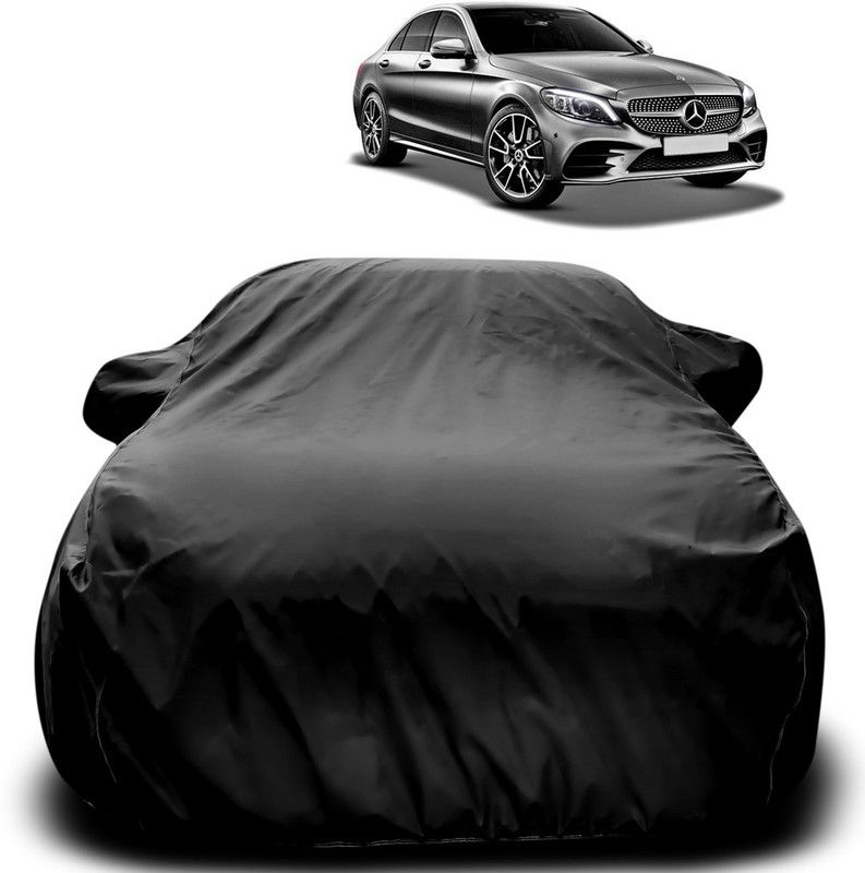 Purpleheart Car Cover For Mercedes Benz C200 (With Mirror Pockets)  (Black)