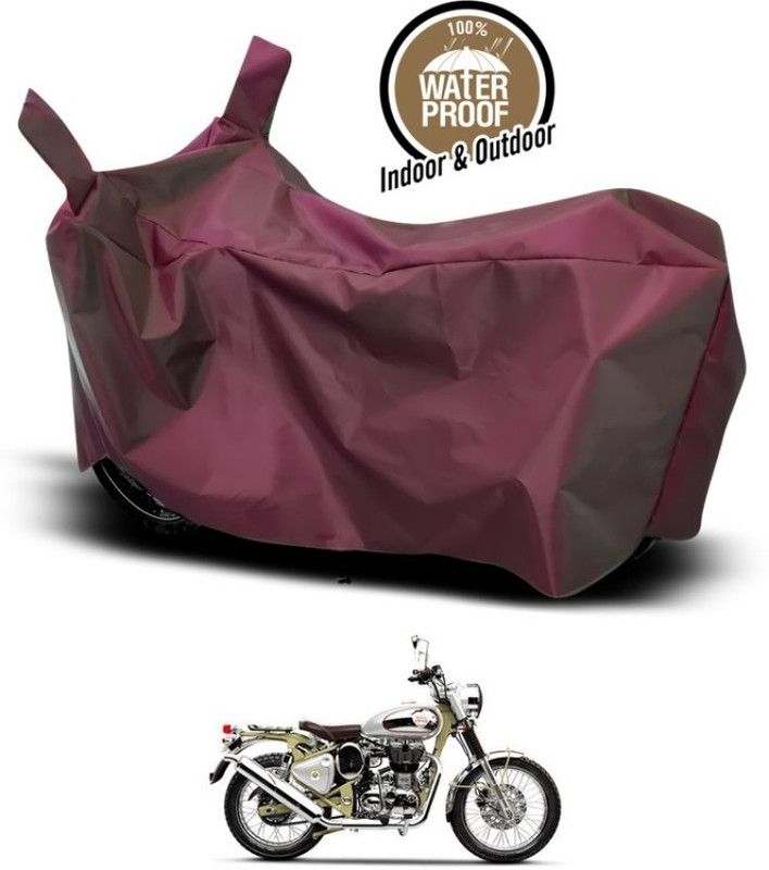 Human Plus Two Wheeler Cover for Royal Enfield  (Bullet Trials 500, Maroon)
