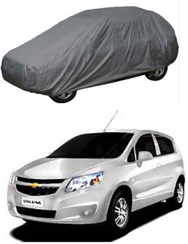 APNEK Car Cover For Chevrolet Sail U-VA (With Mirror Pockets)  (Grey)