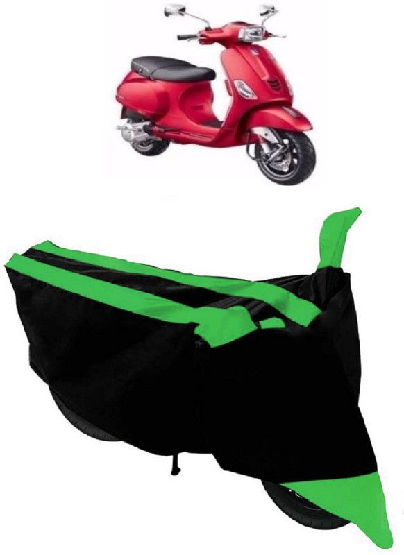 ABORDABLE Waterproof Two Wheeler Cover for Piaggio  (Vespa SXL, Green, Black)